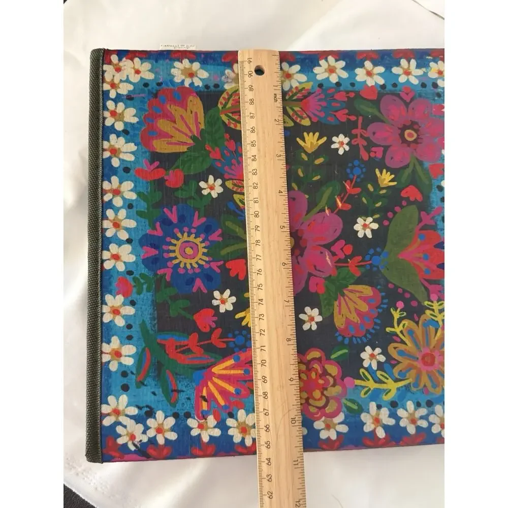Natural Life Boho Flower Floral Collapsible Storage Cubes With Handles